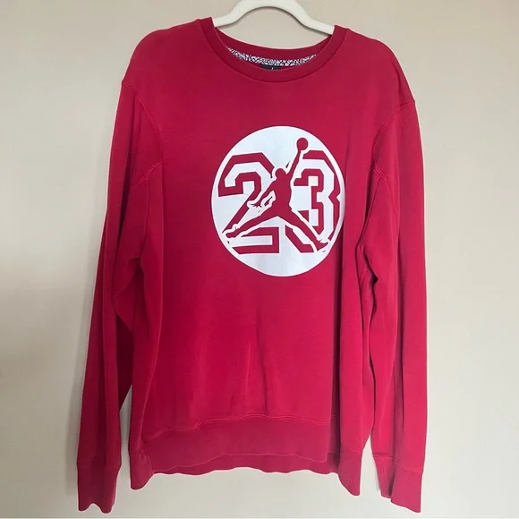 Air Jordan Michal Jordan 23 Red Crewneck Sweatshirt XXL | Jumpman Logo Pullover