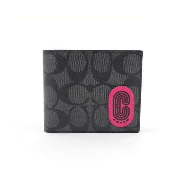 Coach‎ Signature Charcoal Denim Multi Retro C 3in1 Wallet NWT C8297