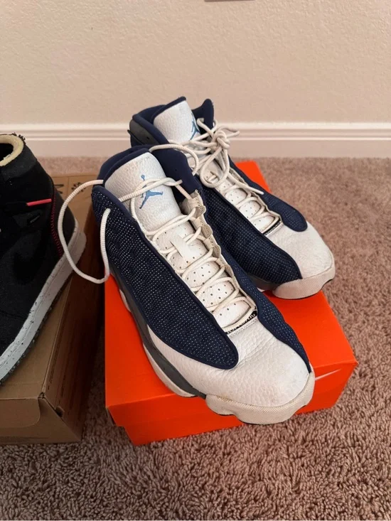 Jordan Men’s Sneakers - White & Navy Retro Style
