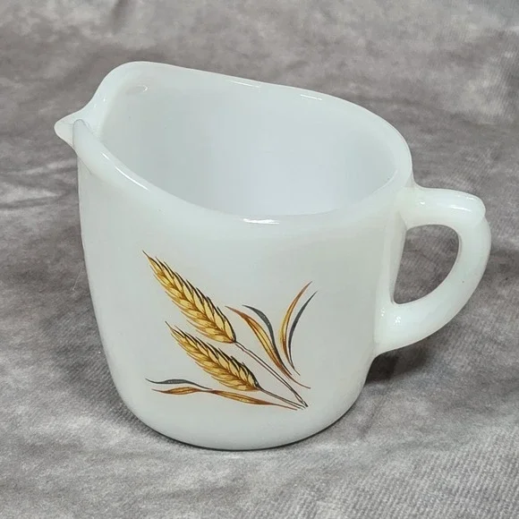 1950s Vintage Fire King Oven Ware Creamer - Wheat‎