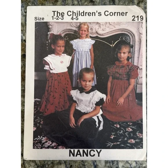 Vtg THE CHILDREN'S CORNER PATTERN #219 Sewing 