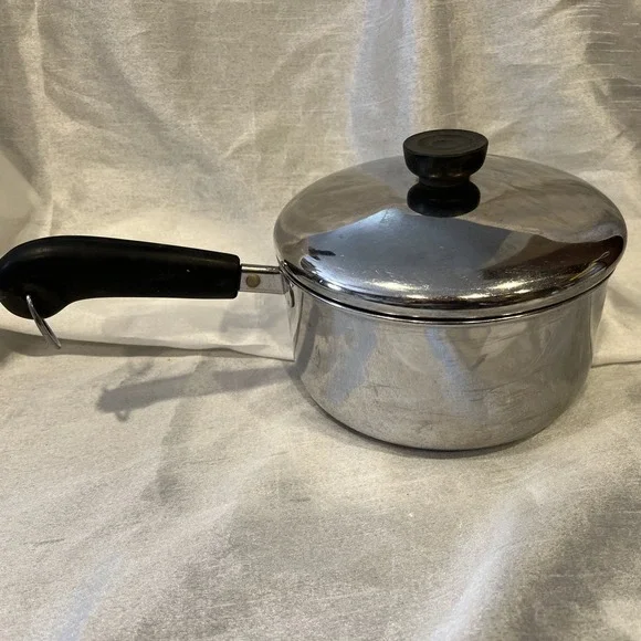 VTG Revere Ware 2qt Sauce Pan 18/10 Stainless Steel & Lid‎  - Clinton ILL USA