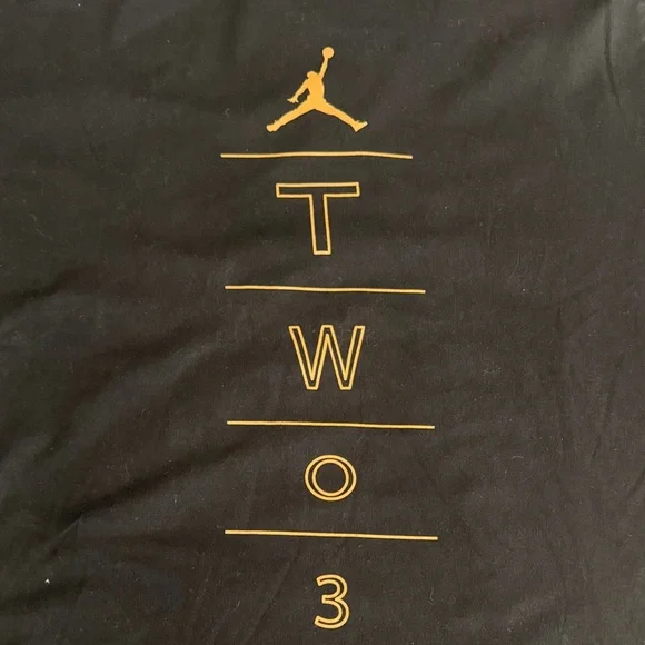 Jordan‎ Black Tee with Gold Accents