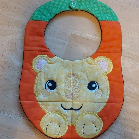 Little Lion handmade Bib | Cotton | KAM Snaps