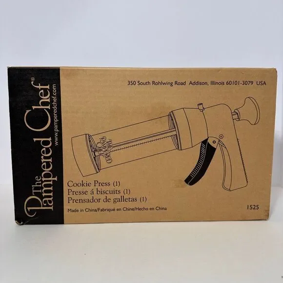 The Pampered Chef Cookie Press #1525 New Open Box