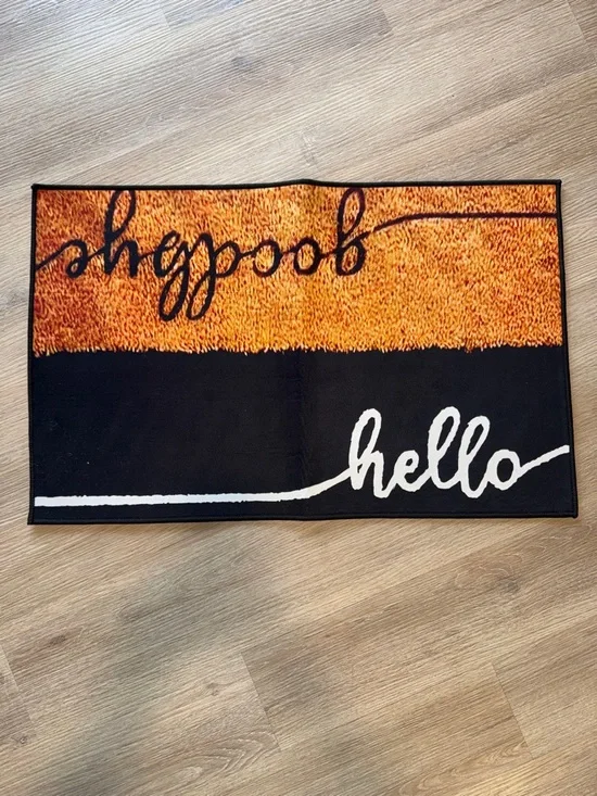 HELLO GOODBYE Welcome Home Non-Slip Floor Door Mat NWT