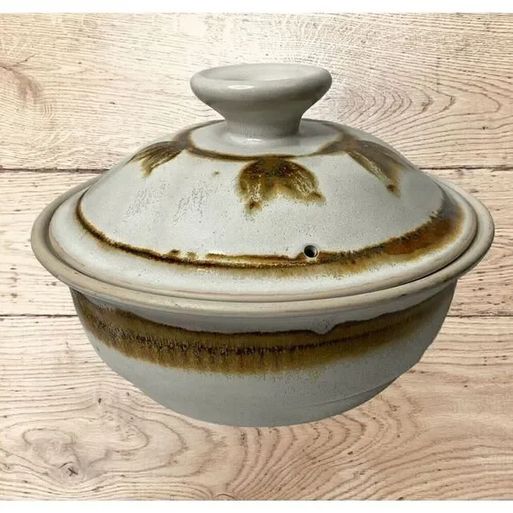 Stone Soldier Pottery Yunnan Chinese Clay Pot Steamer Handmade Vintage Boho Home