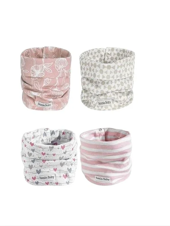 Bazzle Baby BandoBib Infinity Scarf Drool Bibs Baby Girl NWT