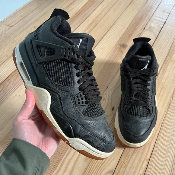 Jordan 4 Retro SE Laser Black Gum CI1184-001 Mens 9.5 Sneakers 2019 Release