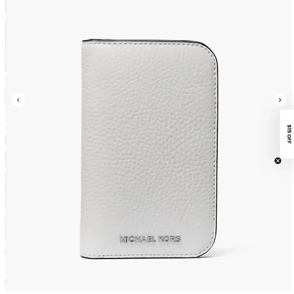 Michael Kors Mens White Hudson Wallet NWT $128