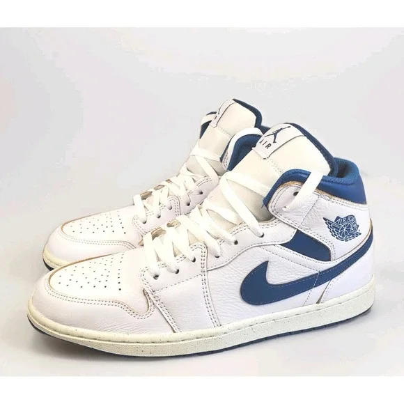 Nike Air Jordan‎ 1 Mid SE Industrial Blue F5215-141 Men's size 11 sneaker shoe