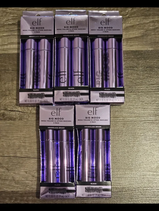 Elf Big Mood Mega Volume & Lifting Mascara. 10ct
