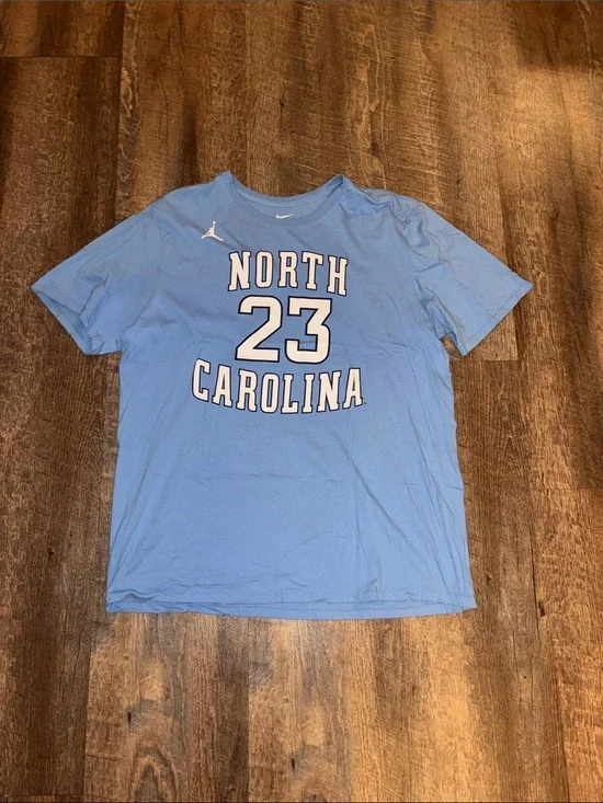 Jordan North Carolina 23 Light Blue Short Sleeve Tee