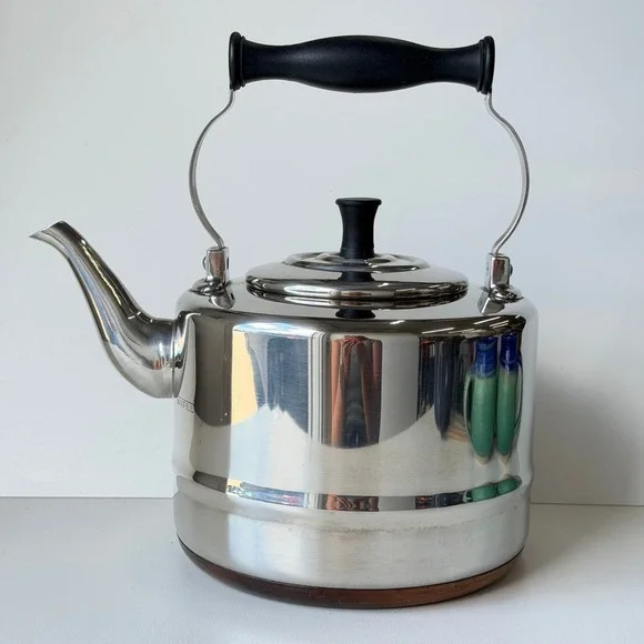 Bonjour Stainless Steel Tea Kettle 2qt Silver Copper Bottom Teapot French
