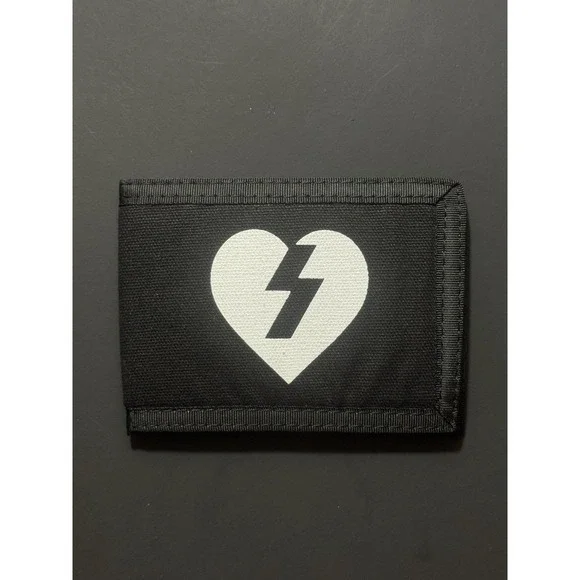 Y2K Mystery Skateboarding Black‎ Canvas Wallet