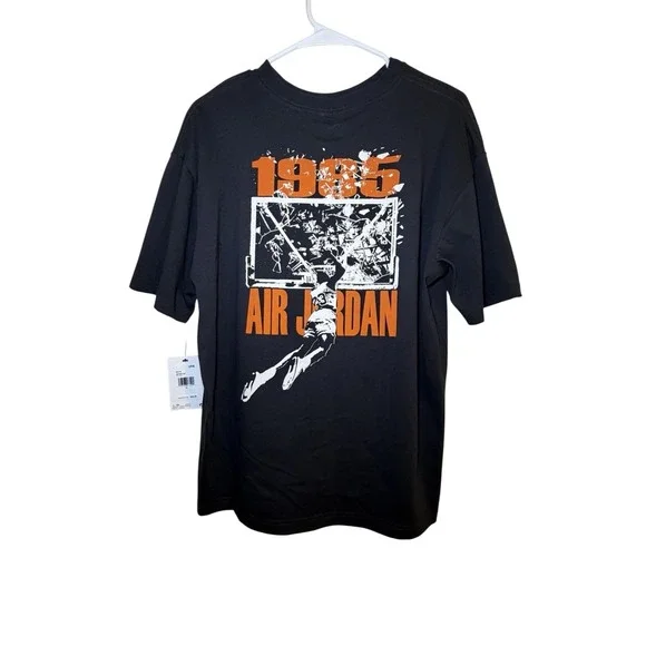 Air jordan 1985 t shirt black NWT Kids XL Fits‎ Women Small