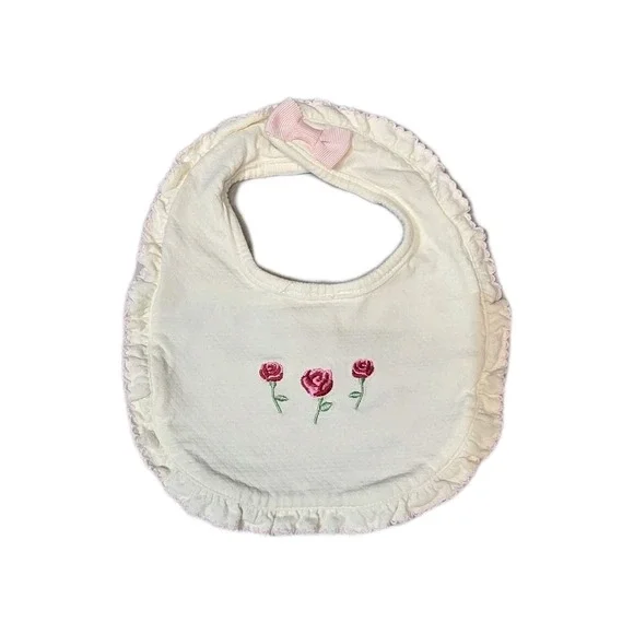 kate spade Baby Girls  Bib Ruffle Rose