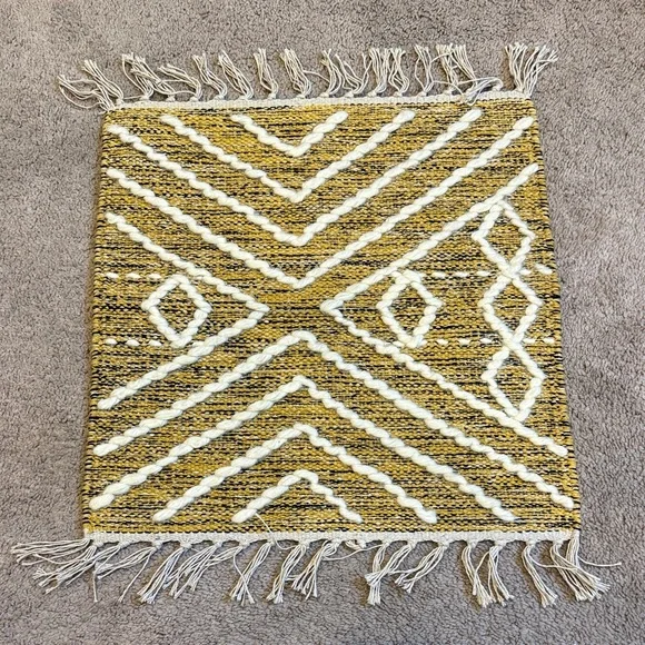 New Surya Chevron Pattern Neutral Colors Bohemian Tribal Fabric Wall Art Decor