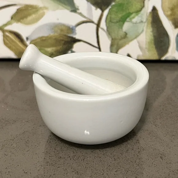 Mini Stoneware Mortar & Pestle Set