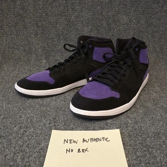 Jordan Access Shoes Mens Size 15 Purple Black Mid Top AR3762-005 Sneakers