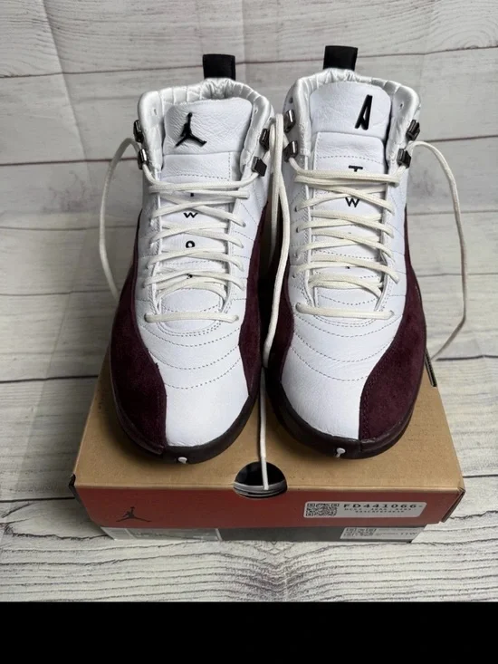 Air Jordan 12 Retro SP A Ma Maniére White Burgundy Size 11W / 9.5M DV6989-100