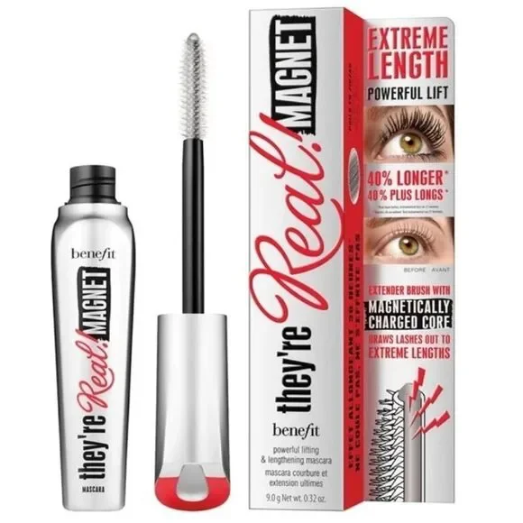 🌻 Too Faced They’re Real Magnet Black Mascara New FullSz
