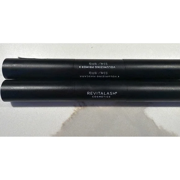 2 PACK OF Brand new Revitalash Mascara Black Double End Volume Set Primer No Box