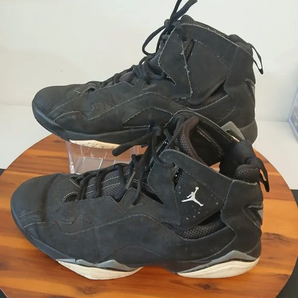 Nike Air Jordan True Flight Mens 12 Black Basketball Shoes‎ Sneakers 342964-010