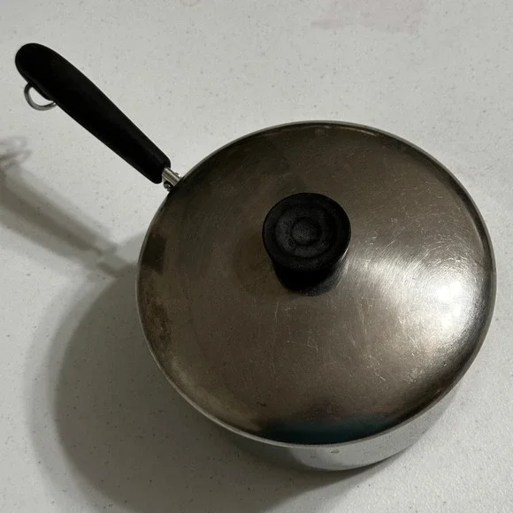 Revere Ware Copper‎ Clad Stainless Steel Saucepan & Lid 2 Qt Vintage pre-1968