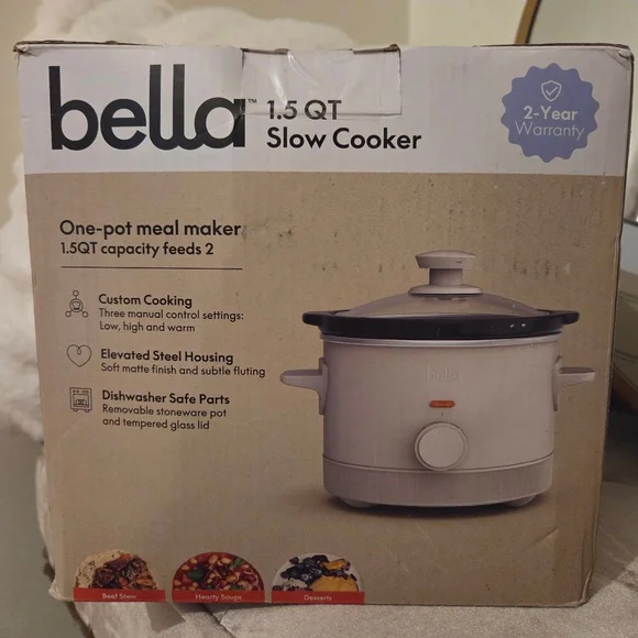 Bella 1.5 QT Slow Cooker Oatmilk One Size