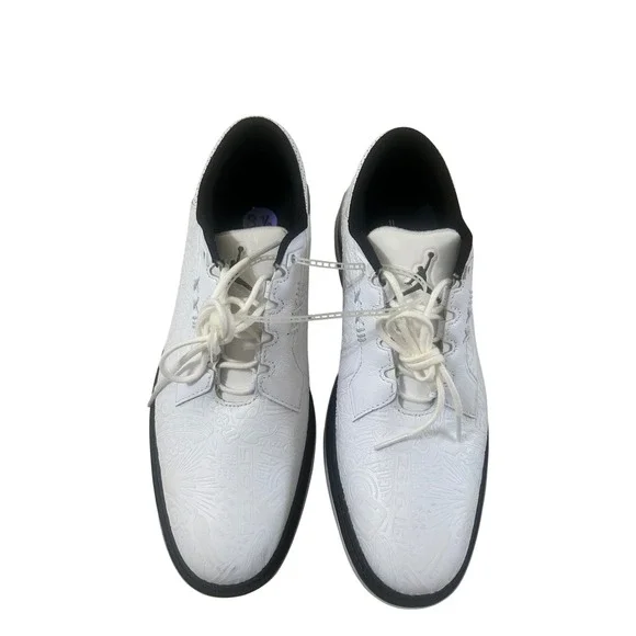 Jordan ADG 5 Golf Shoes Men 8.5 White Excellence Laser Etched FQ6642-102