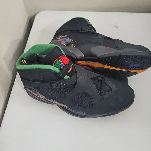 Nike Air Jordan 8 Tinker Air Raid size 11 athletic shoes laces nubuck comfort