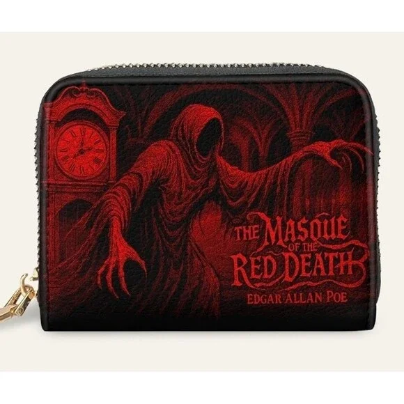 Masque of the Red Death Mini Wallet Horror Goth Halloween‎ Edgar Allan Poe New