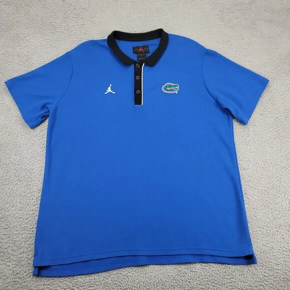 Jordan Shirt Mens XL Blue Jumpman Polo Florida Gators‎ NCAA Football Outdoors
