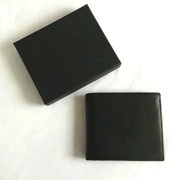 Mens Black Multi Sectional Faux Leather Wallet