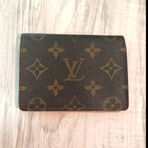 AuthLouis Vuitton Monogram Canvas Porte 2 cartes Vertical Pass Card Case Wallet