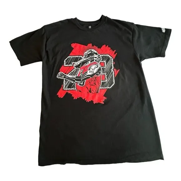 SNELOS Mens Black Short Shirt to Cotton Match Jordan‎ Sz M