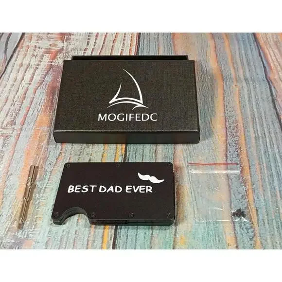 MOGIFEDC Best‎ Dad Ever RFID Blocking Wallet Money Clip