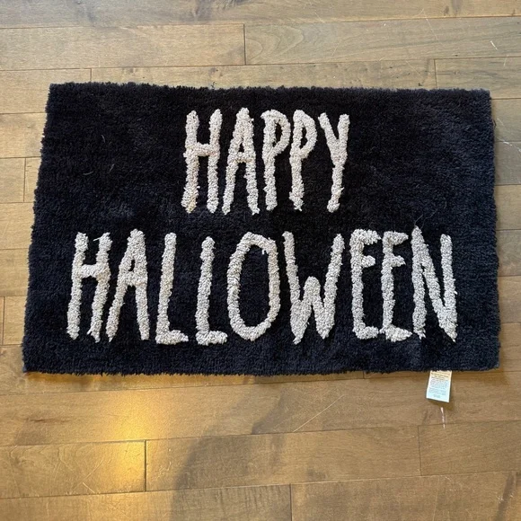 Black and Gray Halloween Doormat
