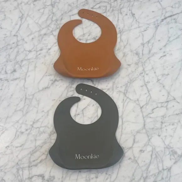 Moonkie Silicone Baby Bibs Set Bundle
