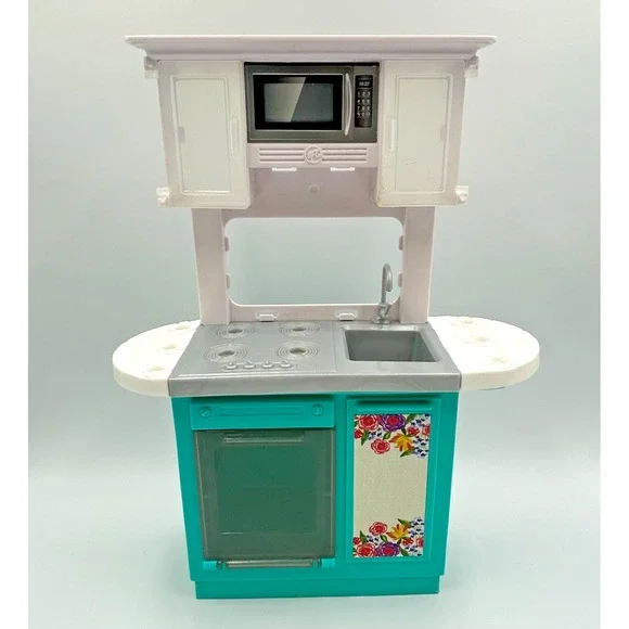 Barbie The Pioneer Woman Kitchen Stove Sink Microwave‎ Cabinets only Playset