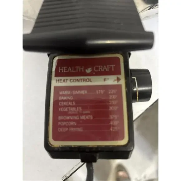 Health Craft Oil Core Waterless‎ Electric Skillet Frying Pan EUC Vintage
