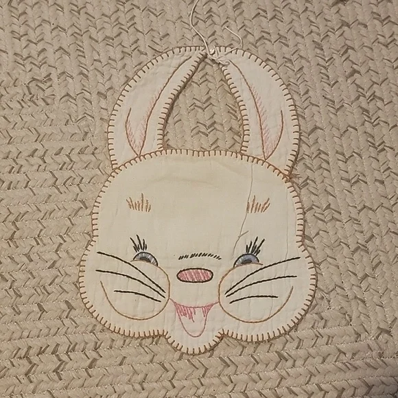 Vintage Bunny Baby Bib