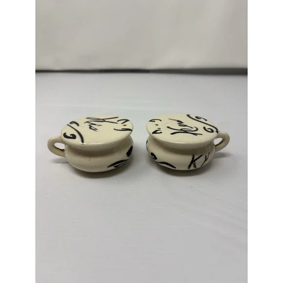 Vintage His and Hers‎ Antique Chamber Pot Salt and Pepper Shakers 1950's Set