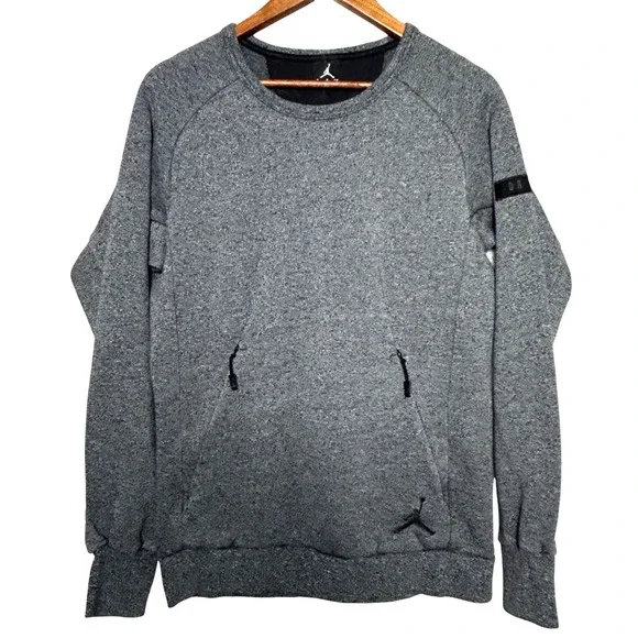 Jordan Air Icon Crewneck Sweatshirt Pullover Mens Small‎ S Gray