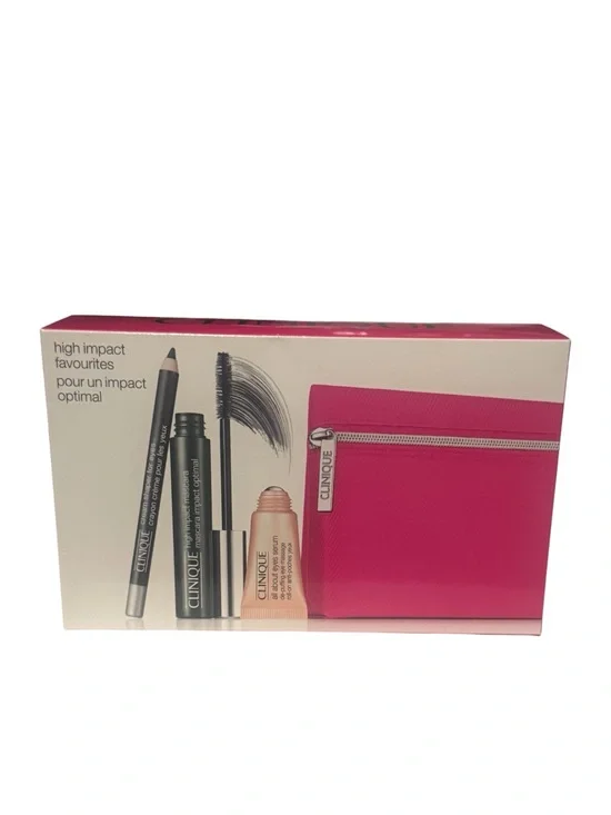 Clinique High Impact Favourites Makeup Set -with pink pouch.