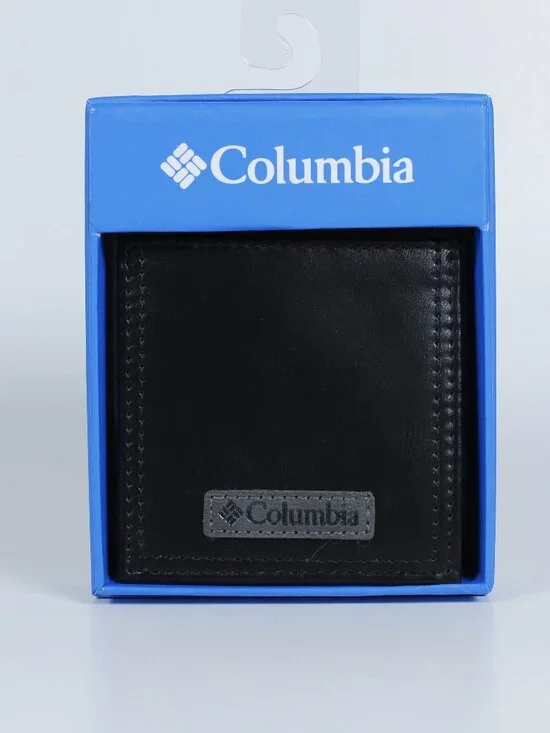 Original Columbia Wallet – Genuine Black Leather – New in Box – Bifold Style