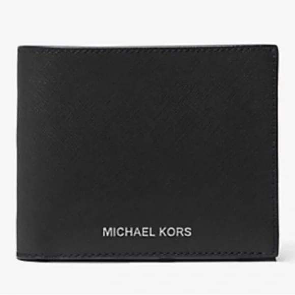 MICHAEL KORS - NEW- Harrison Saffiano Leather Billfold Wallet with Passcase