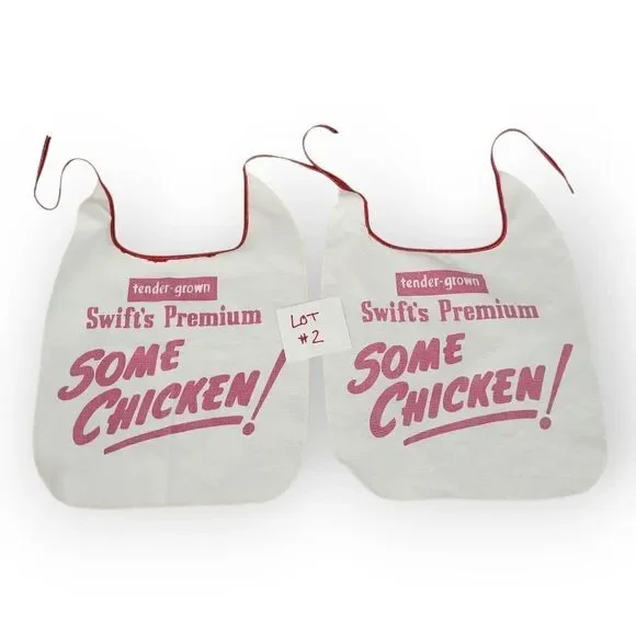 Swift's Premium Chicken Bibs Lot #2 Vintage Advertising