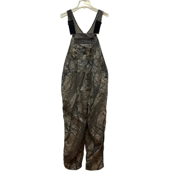 Vintage Liberty Real Tree Hardwoods Camo Overalls Hunting Fishing 42 x 31